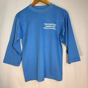 Vintage Southwest Missouri State University Blue Long Sleeve Tee